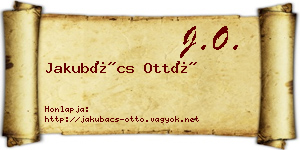 Jakubács Ottó névjegykártya