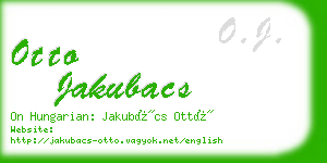 otto jakubacs business card